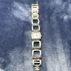 Fossil Silver Plated Square Face Bracelet Watch